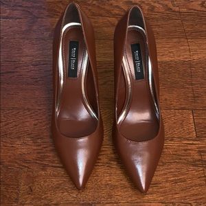 Olivia rich mahogany pumps WHBM